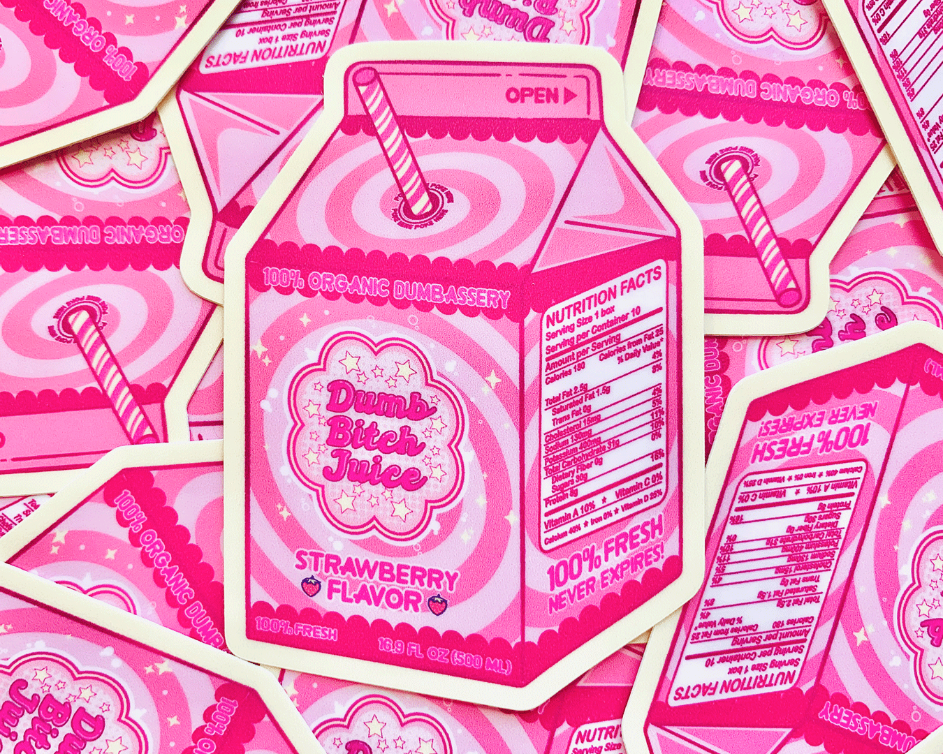 DUMB BITCH JUICE VINYL STICKERS
