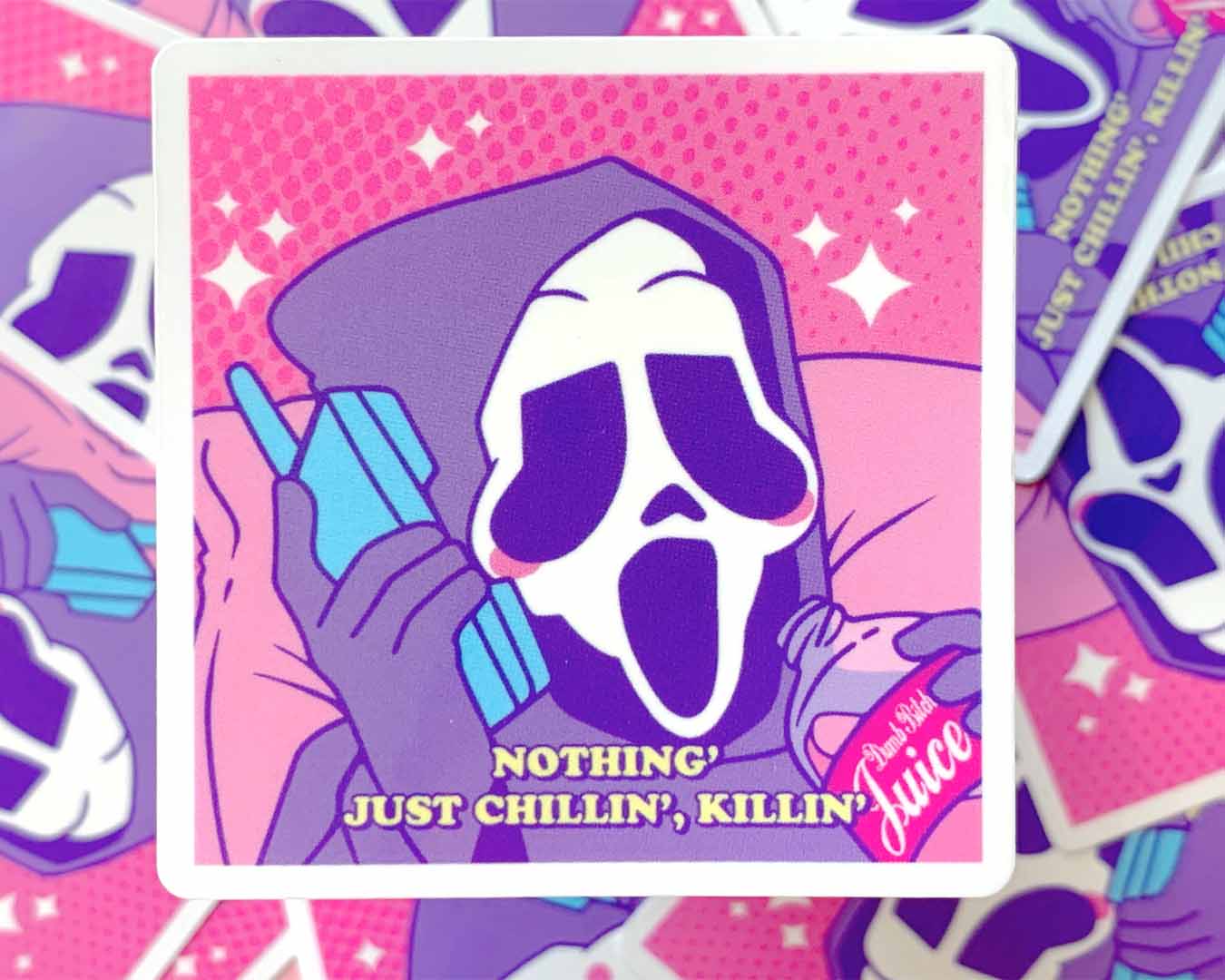 CHILLIN KILLIN 2.5 IN CLEAR STICKER