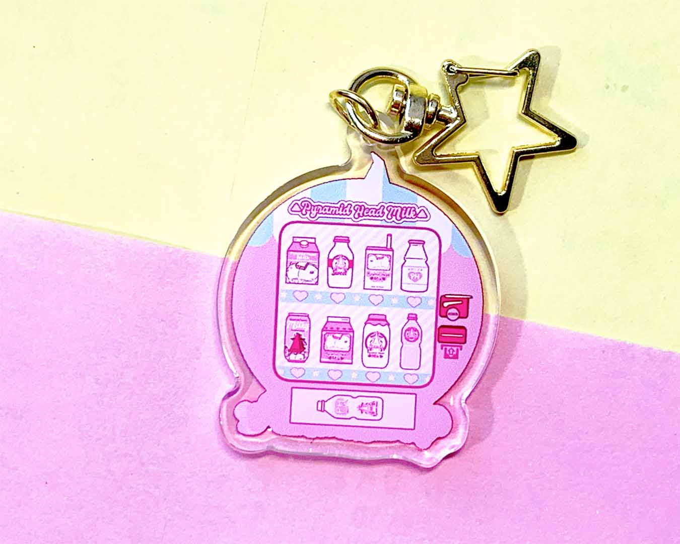 PYRAMID HEAD MILK ACRYLIC CHARM