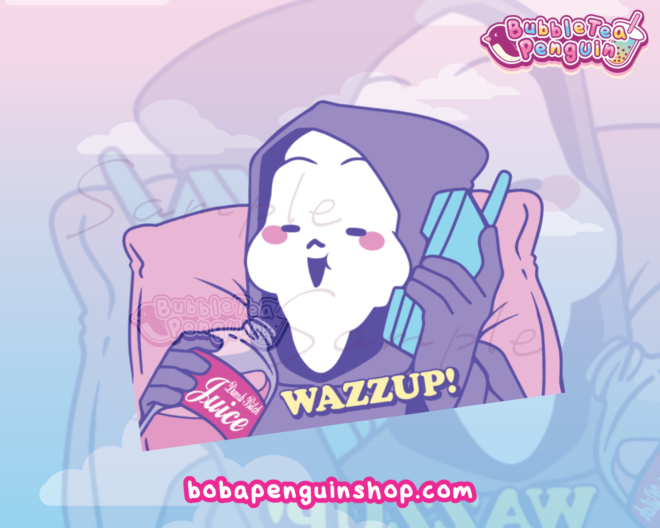 GHOSTFACE WAZZAP 5IN DECAL