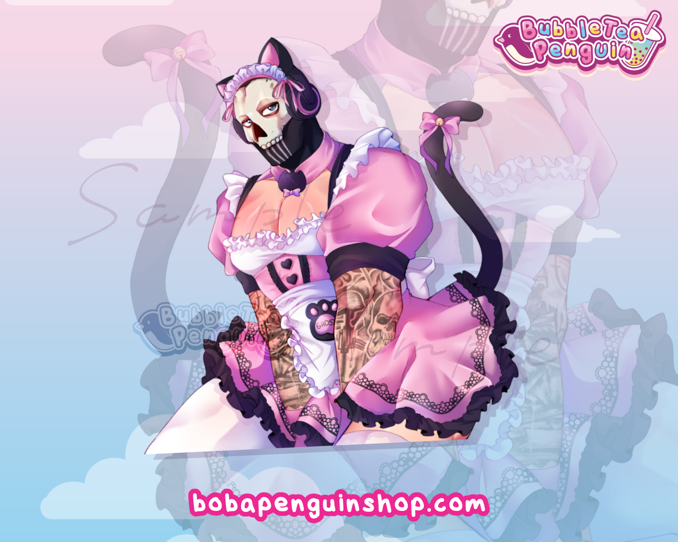 GHOST MAID 5IN DECAL