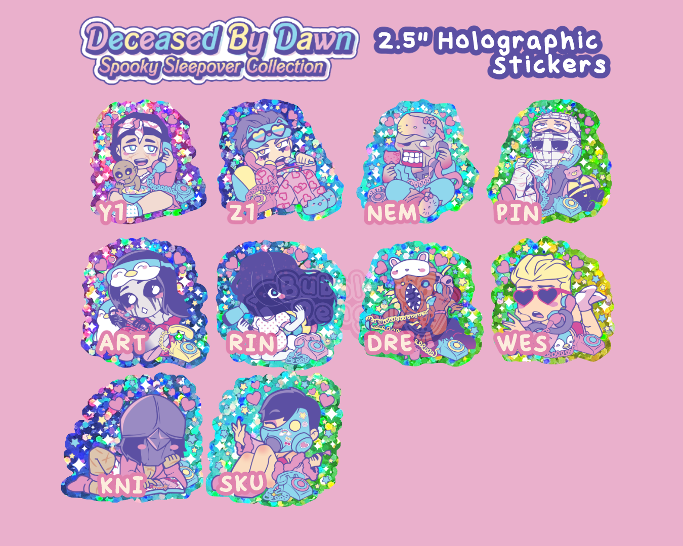 DBD SLEEPOVER 2.5IN RAINBOW STICKERS: KILLER VER