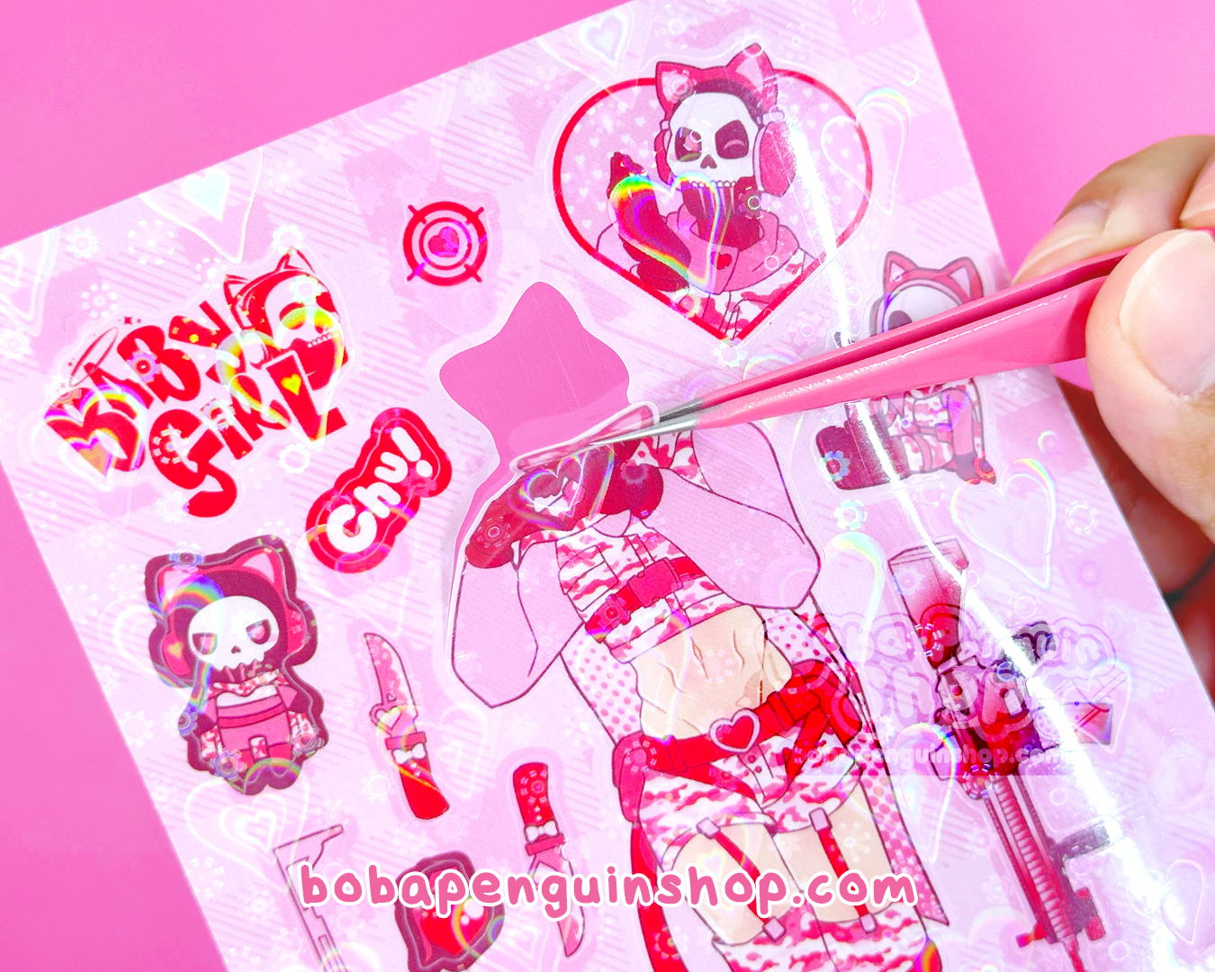 BABYGIRL GHOST VDAY VERSION 4 X 6 IN STICKER SHEET
