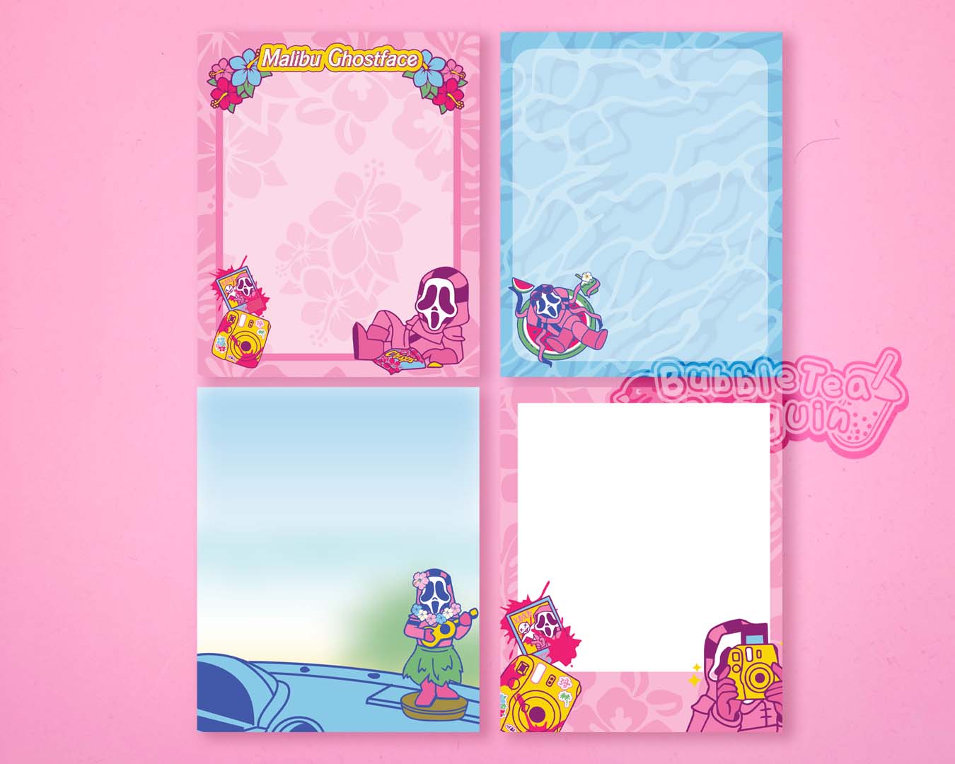 MALIBU GHOSTFACE MINI MEMOPAD (4PC)