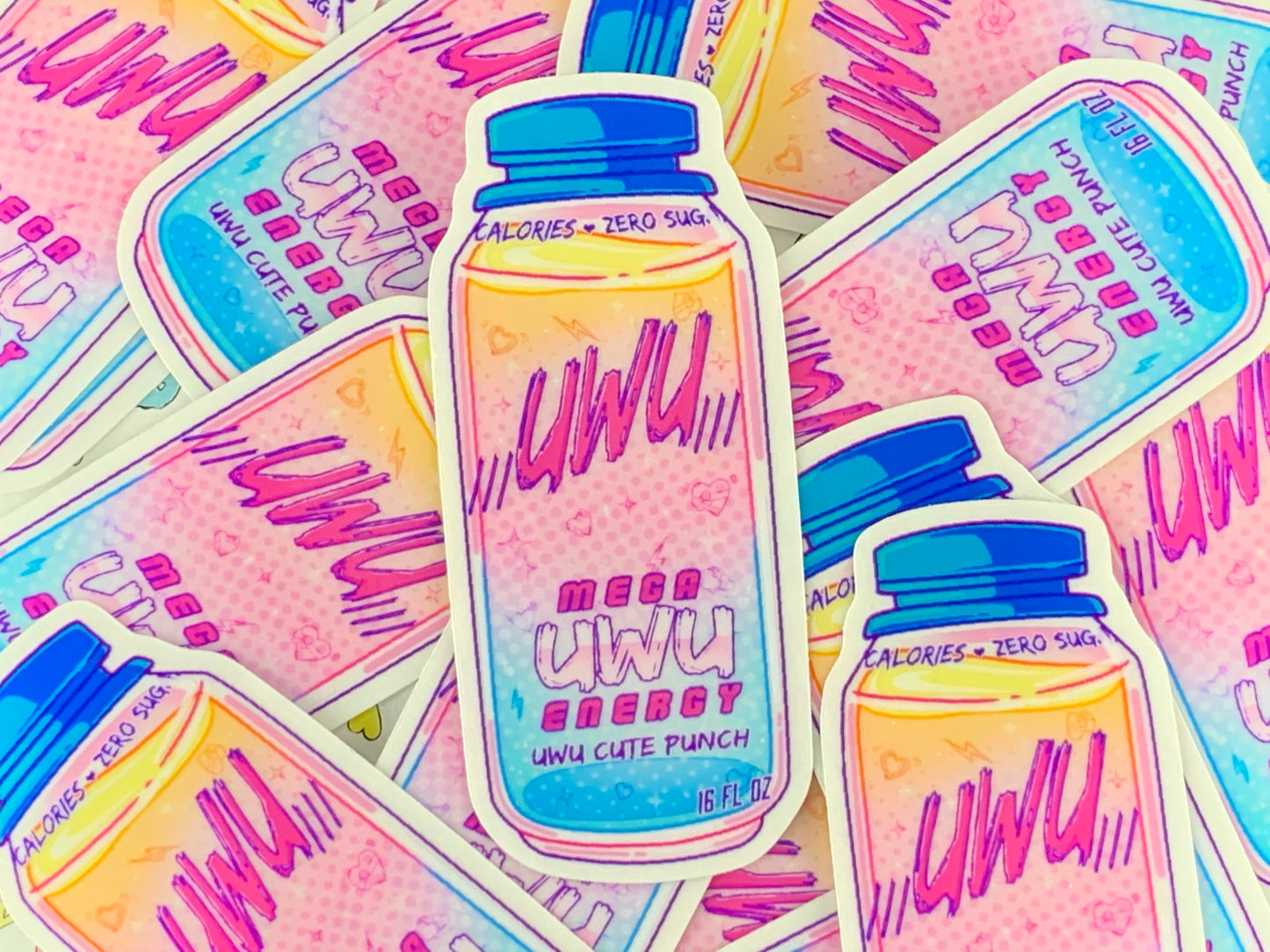 PENGUIN MEME DRINKS CLEAR STICKERS