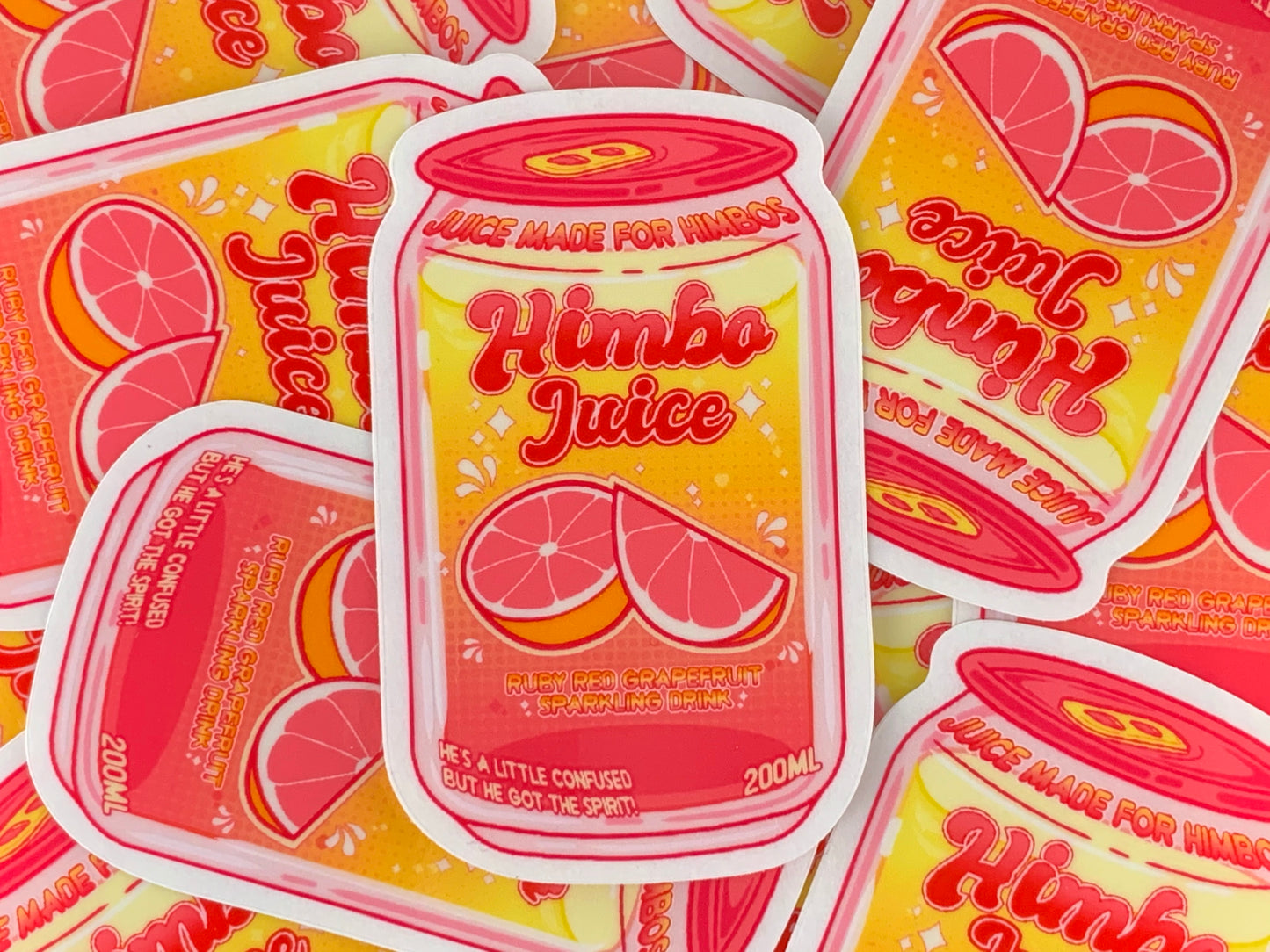 PENGUIN MEME DRINKS CLEAR STICKERS