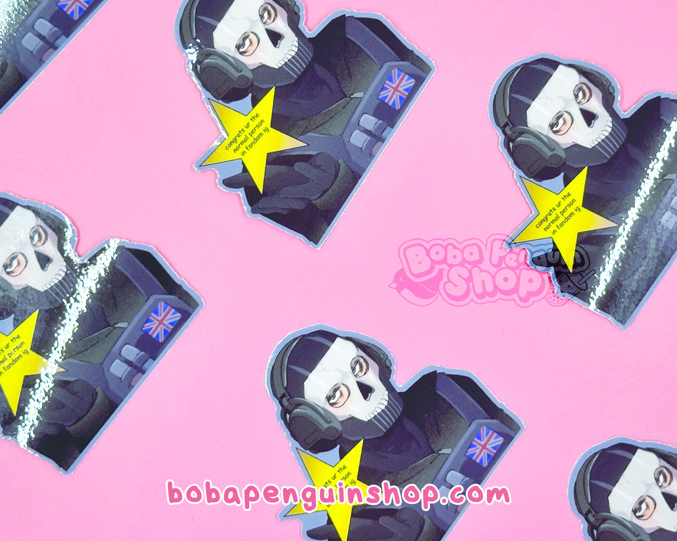 GOLD STAR GHOST VINYL STICKER