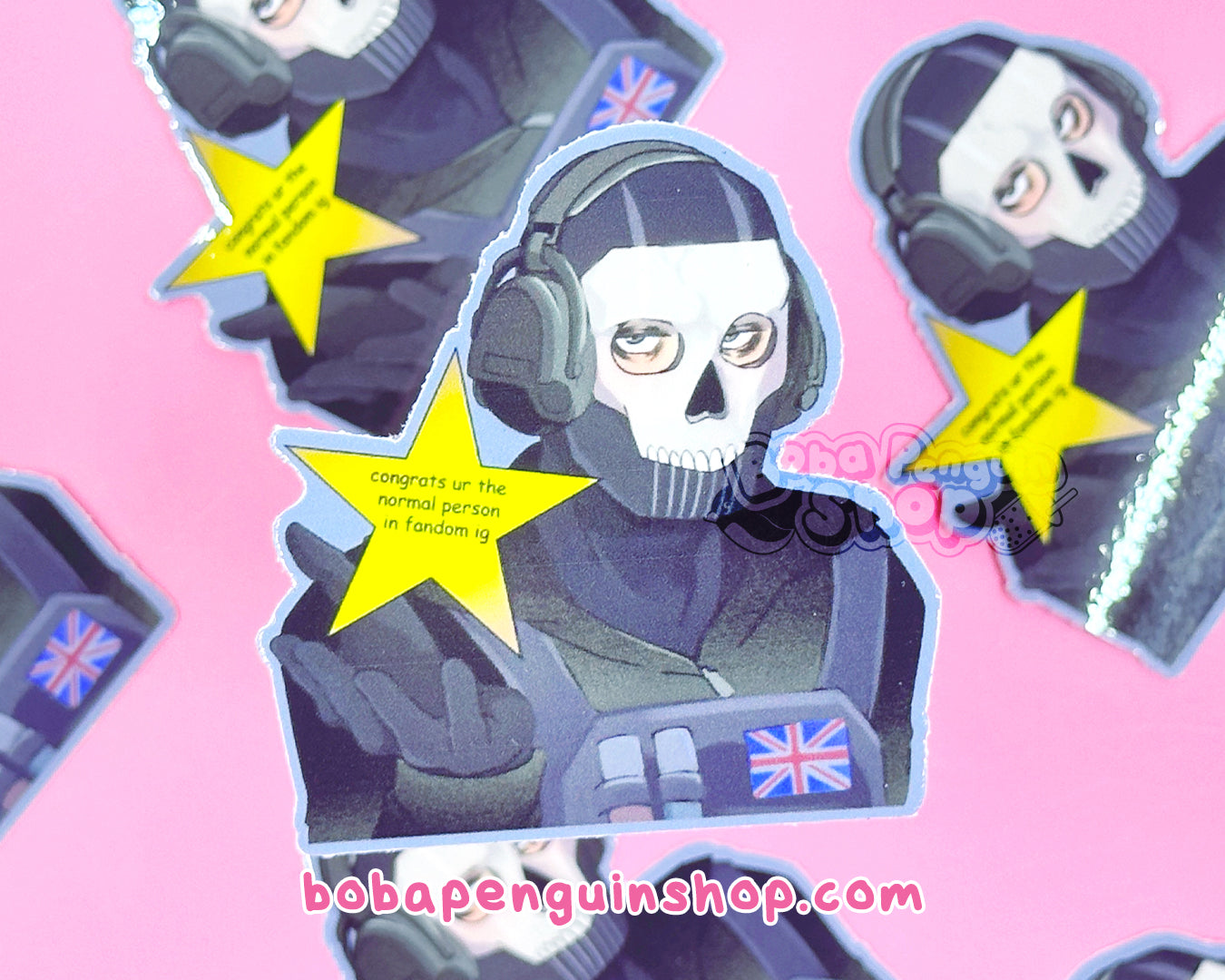 GOLD STAR GHOST VINYL STICKER