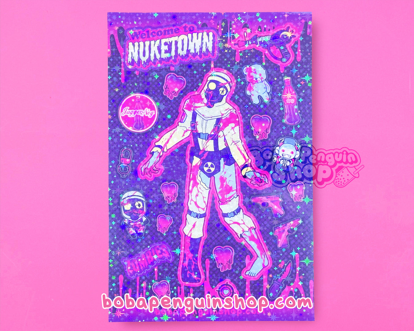 NUKETOWN ZOMBIE 4 X 6 IN STICKER SHEET