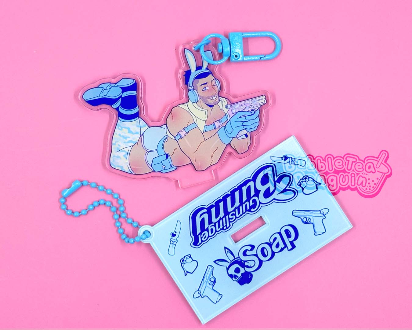 GUNSLINGER BUNNY SOAP ACRYLIC CHARM + STANDEE