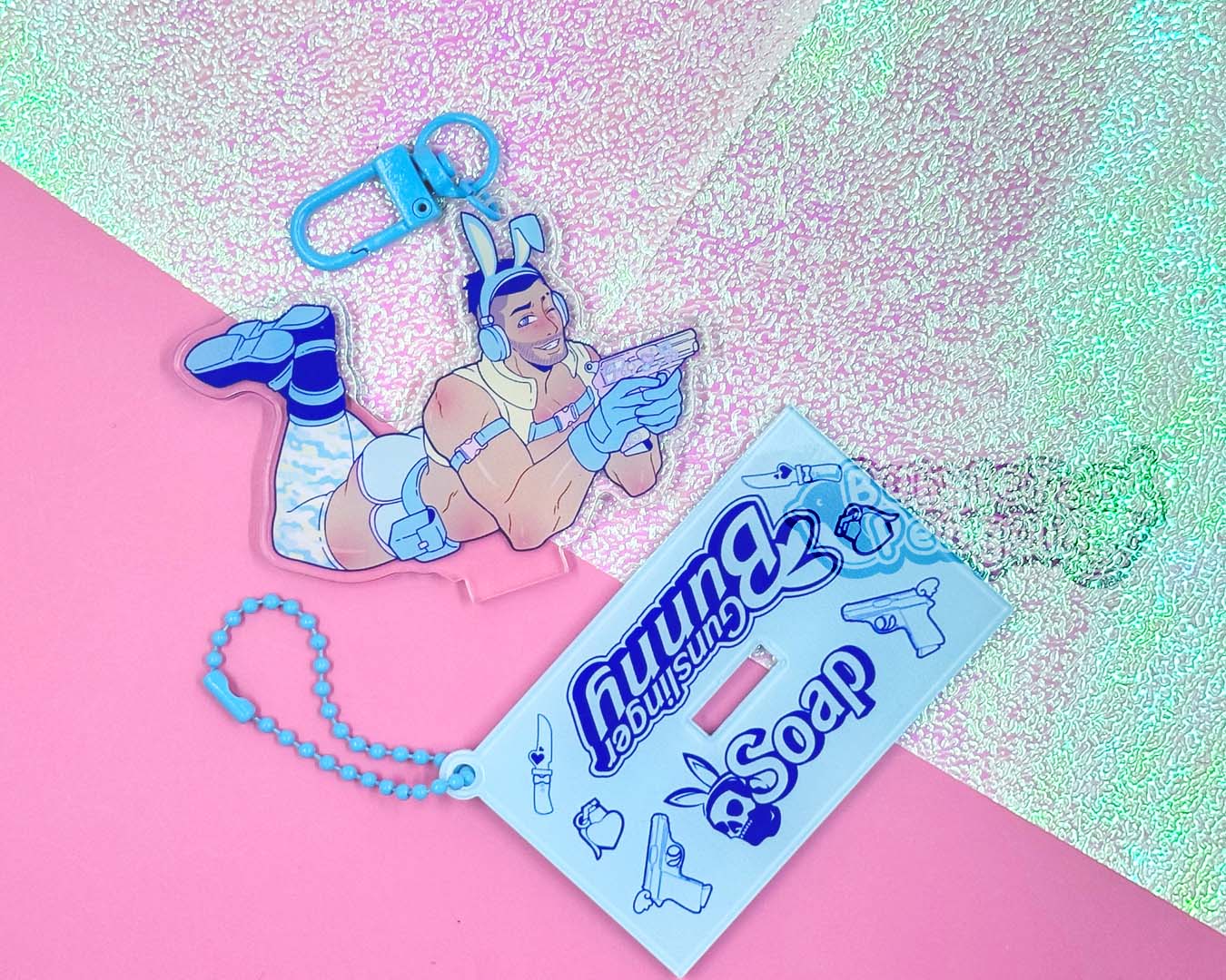 GUNSLINGER BUNNY SOAP ACRYLIC CHARM + STANDEE