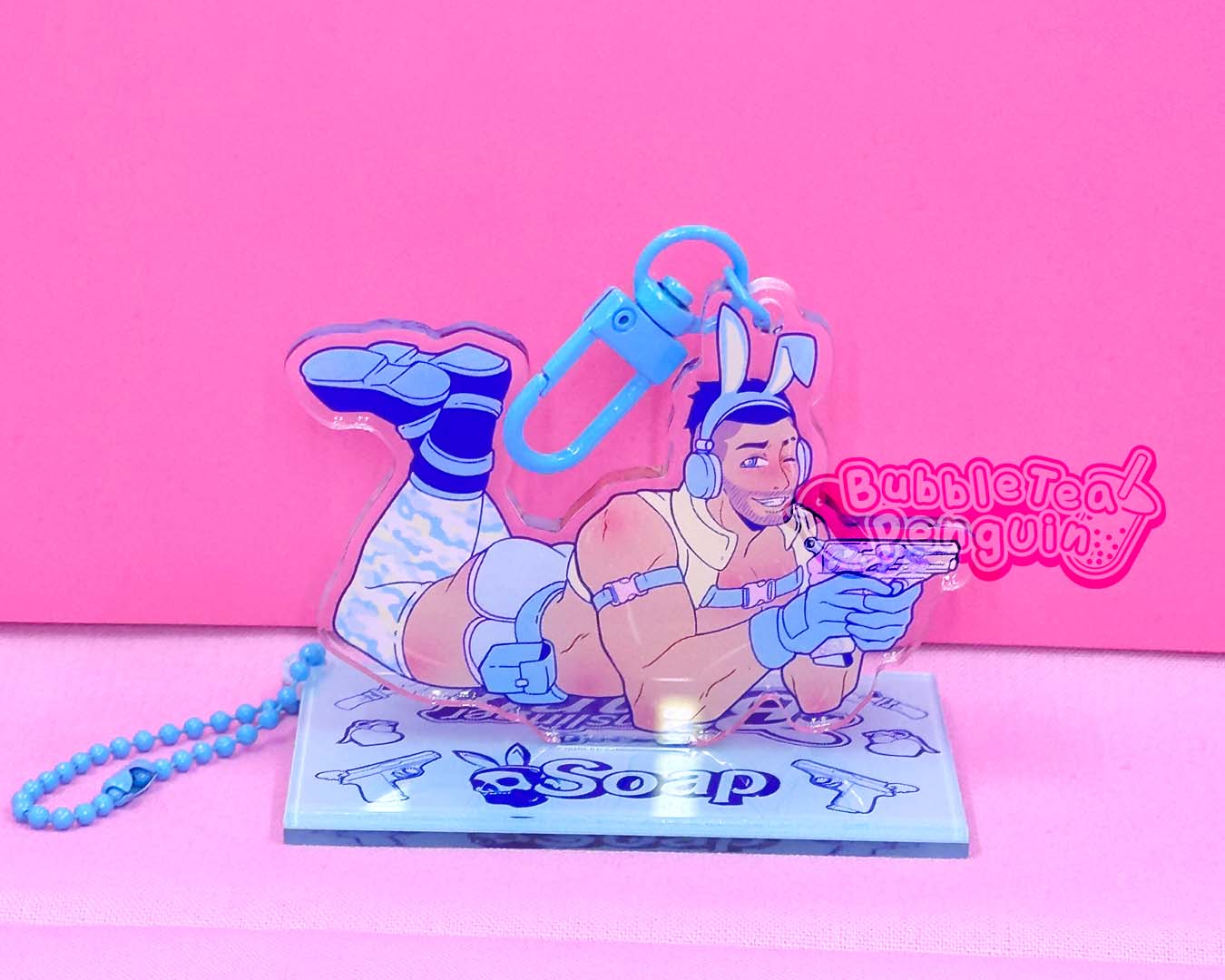 GUNSLINGER BUNNY SOAP ACRYLIC CHARM + STANDEE