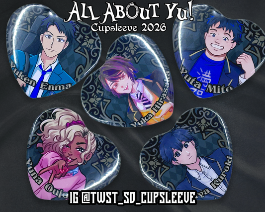 [CUPSLEEVE LEFTOVERS] YU HEART BADGES