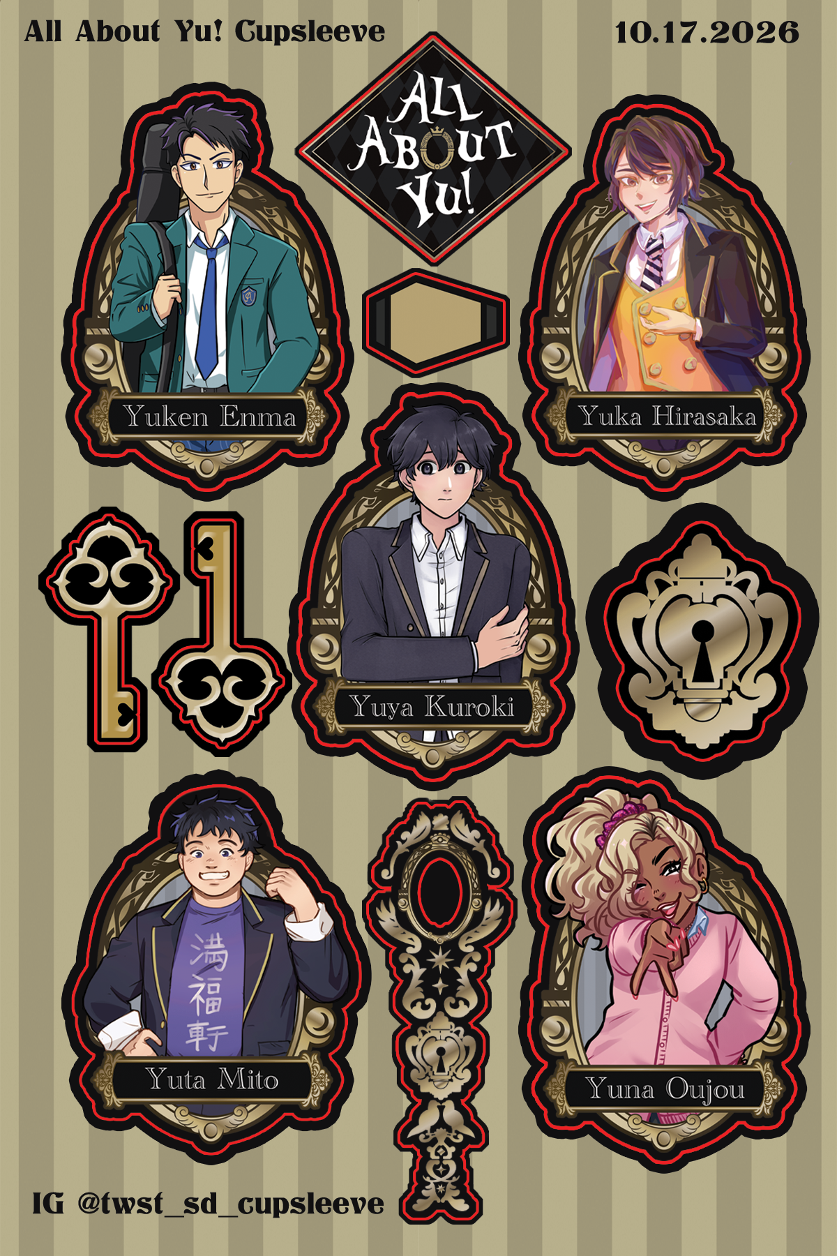 [CUPSLEEVE LEFTOVERS] YU VINYL STICKER SHEET