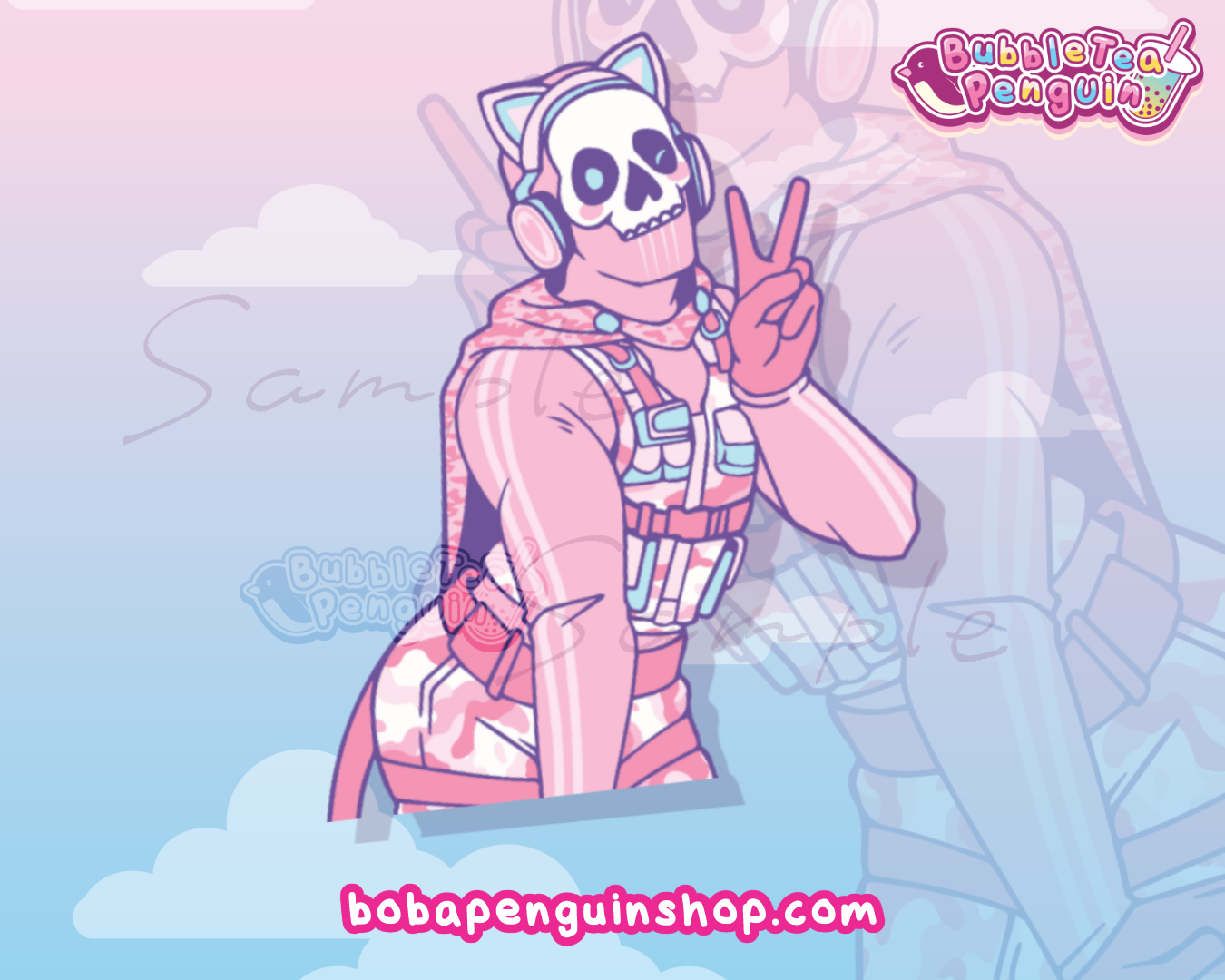 BBG CAT GHOST 5IN DECAL
