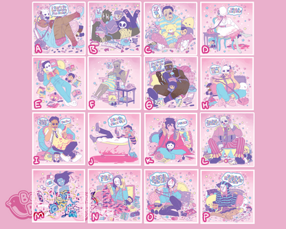 [CLEARANCE] DBD SLEEPOVER KILLERS 8 X 8 IN PRINTS