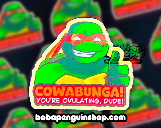 COWABUNGA DUDE 2.5IN VINYL STICKER