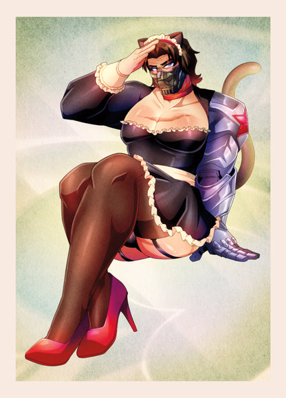 [PATREON EXCLUSIVE] BUCKY BARNES MAID 5 X 7 IN PRINT