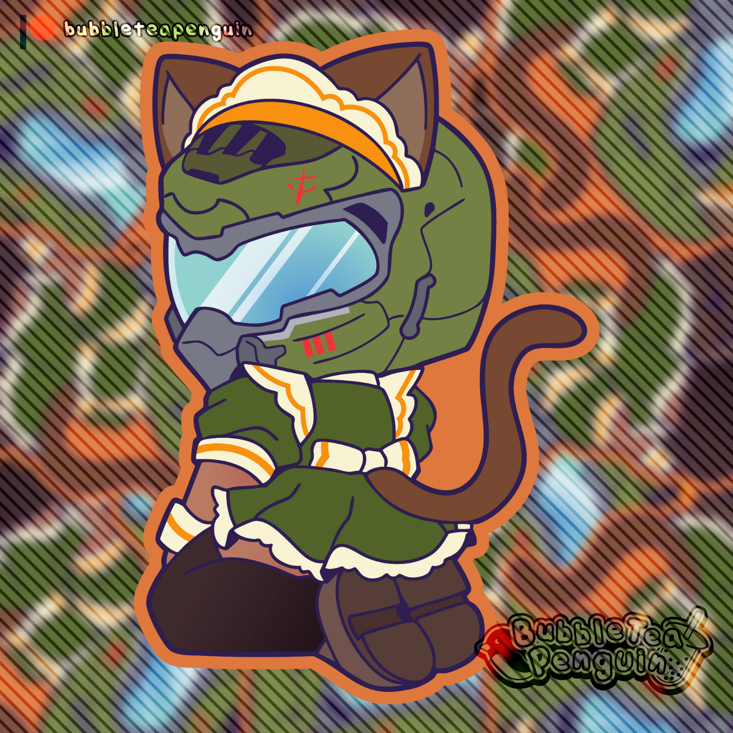 [PATREON EXCLUSIVE] DOOM SLAYER MAID STICKER
