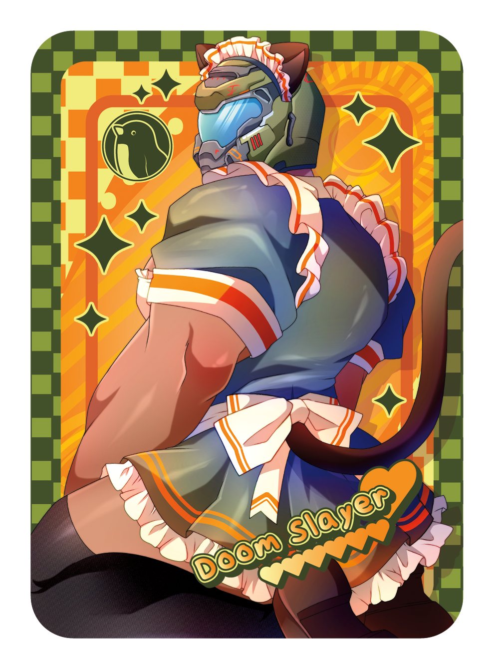 [PATREON EXCLUSIVE] DOOM SLAYER MAID TRADING CARD