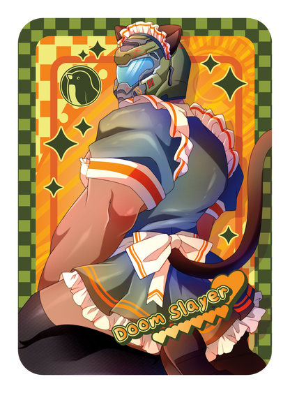 [PATREON EXCLUSIVE] DOOM SLAYER MAID TRADING CARD