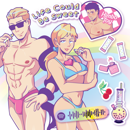 [PATREON EXCLUSIVE] RESIDENT EVIL LIFE IS SWEET 4 X 6 IN STICKER SHEET