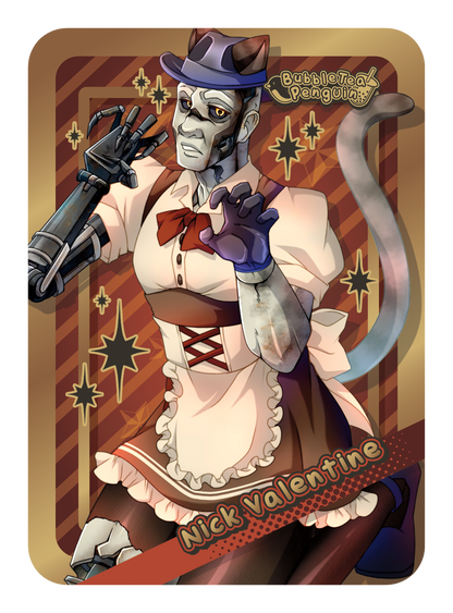 [PATREON EXCLUSIVE] NICK VALENTINE MAID TRADING CARD