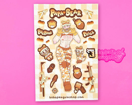 PAPA BEAR PRICE 4 X 6 IN STICKER SHEET