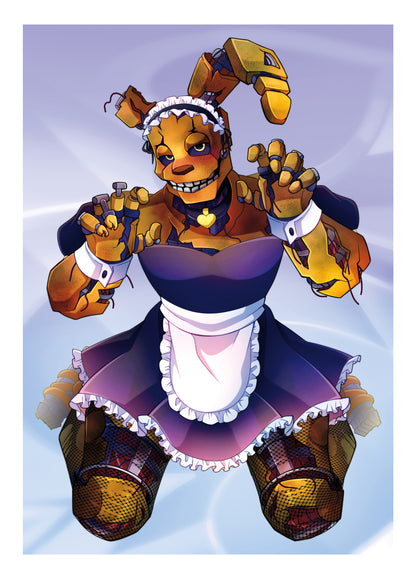 [PATREON EXCLUSIVE] SPRINGTRAP MAID 5 X 7 IN PRINT