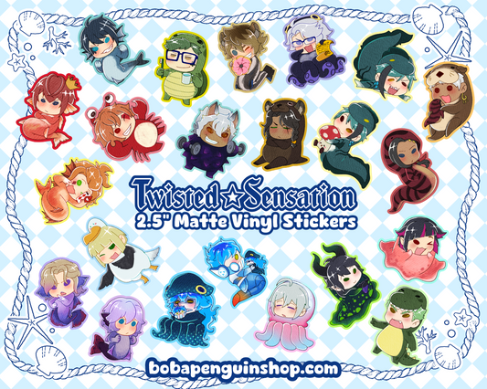 TWISTED ★ SENSATION 2.5" MATTE VINYL STICKERS